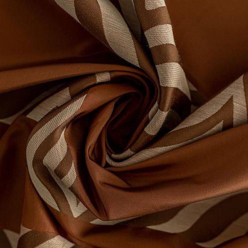 Ткань портьерная шелк h-280 см Т154-02-98 терракотово-коричневый