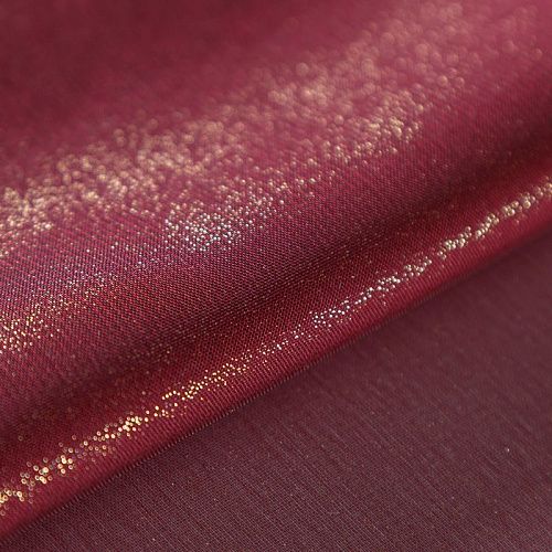 Шифон с напылением 068-09634 вишневый однотонный