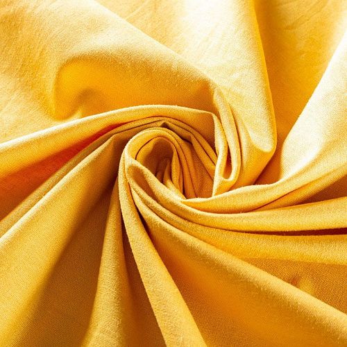 Лен натуральный 035-01348 золотистая охра однотонный