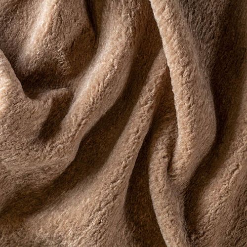 Мех искусственный К30-126 серо-бежевый однотонный