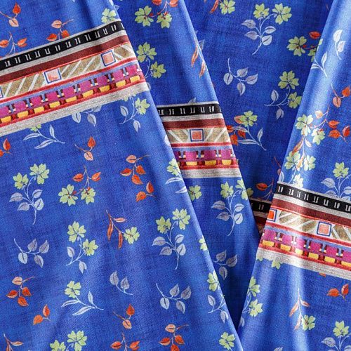 Лайкра 005-05966 синий принтованный