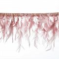 Перо на тесьме 10-16 см 763-пыльная роза 