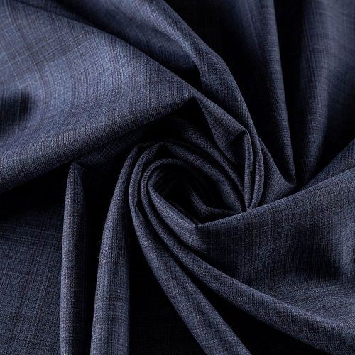 Ткань костюмная К32-097 синий меланж клетка