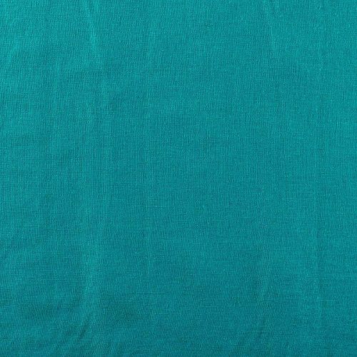 Лен натуральный К28-071 бирюзово-зеленый однотонный