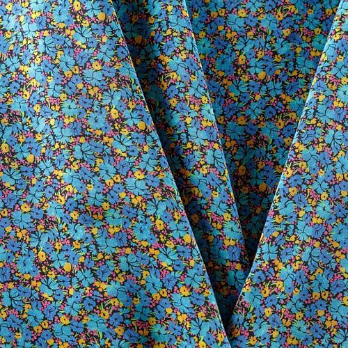 Вискоза 009-08625 черный принтованный