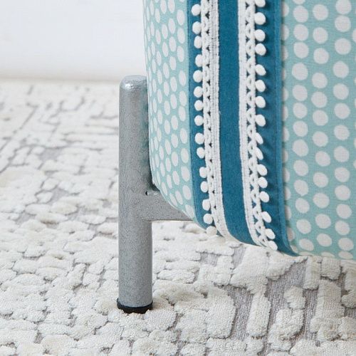 Пуф круглый D 31 см H 32 см мятный 521332 