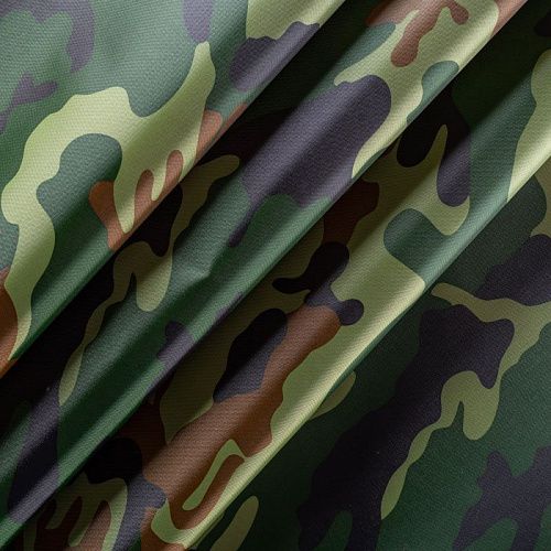 Ткань плащевая оксфорд 042-01924 зеленый камуфляж