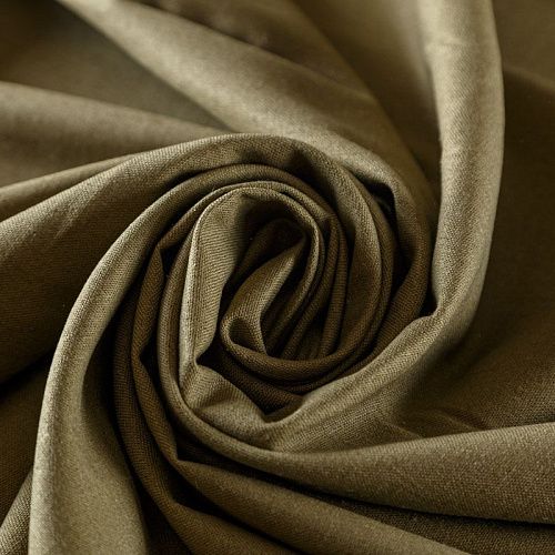 Лен-вискоза 035-00810 оливковый однотонный