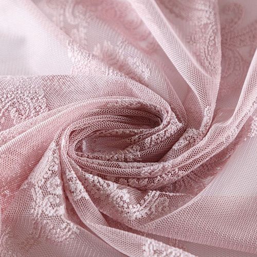 Тюль жаккардовый h-280 см 08-01-00255 розовый