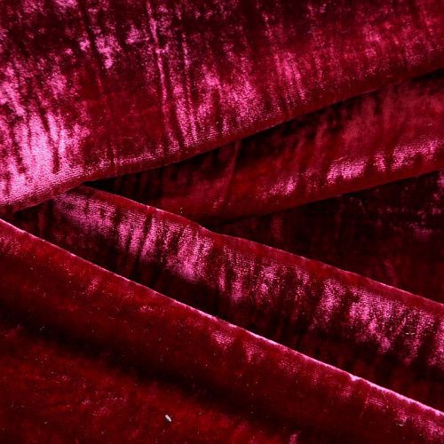 Бархат К22-138 бордовый однотонный