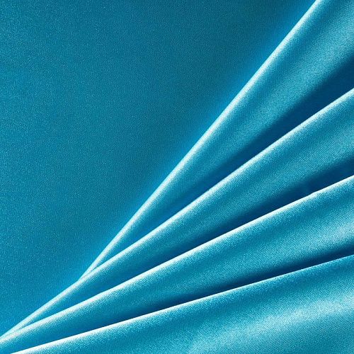 Креп-сатин К33-856 голубой однотонный