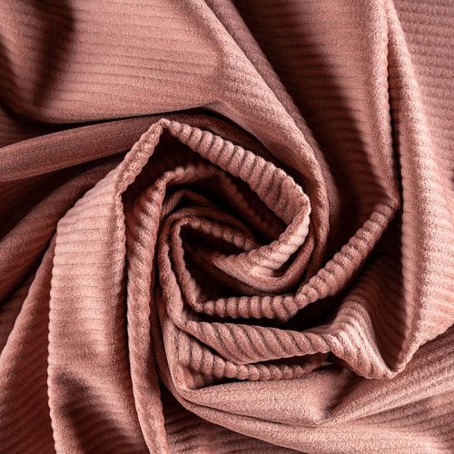 Вельвет К30-281 темно-коралловый однотонный