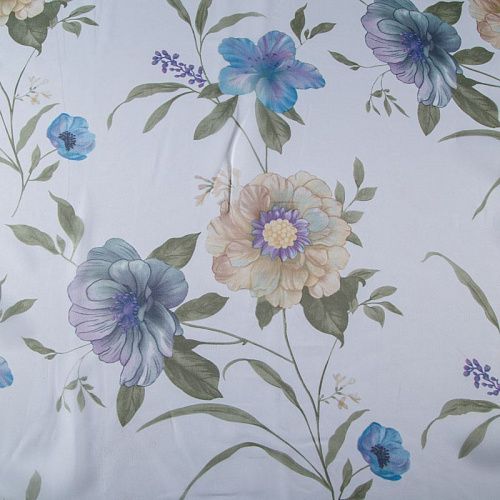 Тюль вуаль без утяжелителя 03-01-13779 белый принтованный