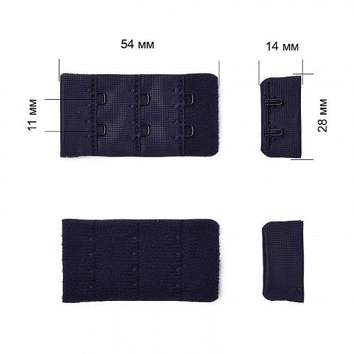 Застежка с крючками для бюстгальтера ARTA.F 3х2 28 мм 2688-061 темно-синий