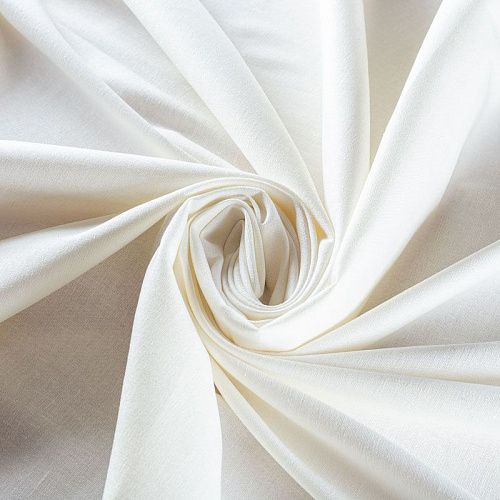 Лен-вискоза 035-01609 молочный однотонный