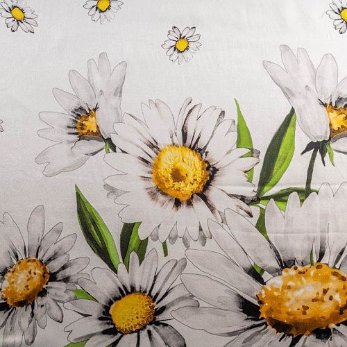 Шелк натуральный К13-933 молочный принтованный