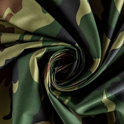 Коттон камуфлированный К10-006 зеленый принтованный