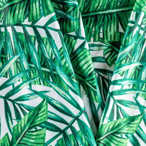 Лайкра К33-112 белый принтованный