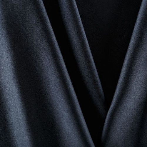 Сатин двойной 001-06647 черный однотонный