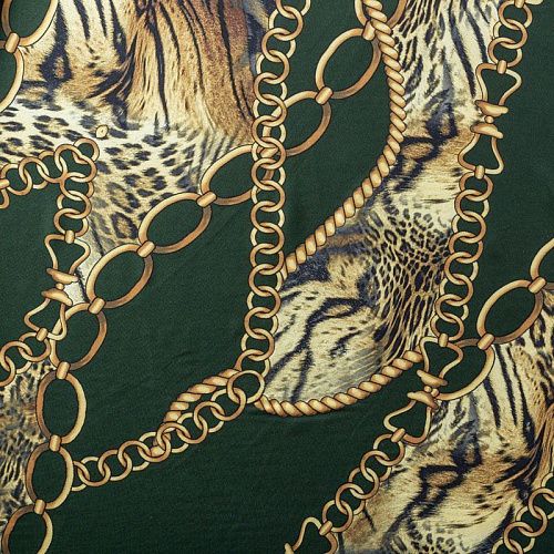 Вискоза "Лоренцо" 036-01524 хвойный зеленый принтованный