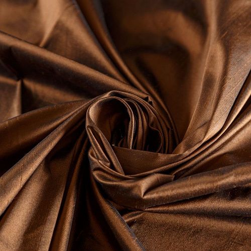 Дикий шелк 016-04736 коричневый однотонный