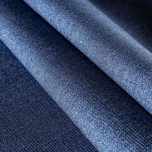 Ткань портьерная лен h-295 см 05-02-00474 темно-синий однотонный