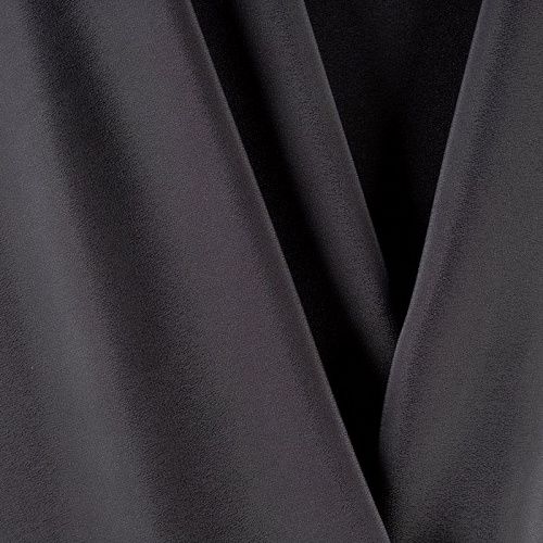 Крепдешин натуральный К36-198 черный однотонный