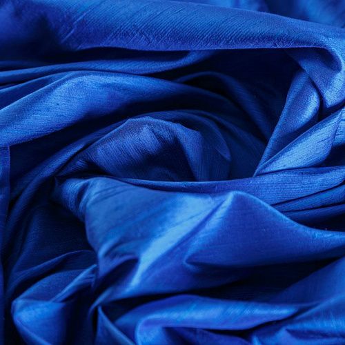 Дикий шелк 016-04742 синий электрик однотонный