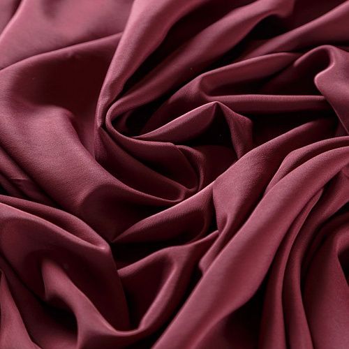 Крепдешин натуральный 028-06510 спелая вишня однотонный