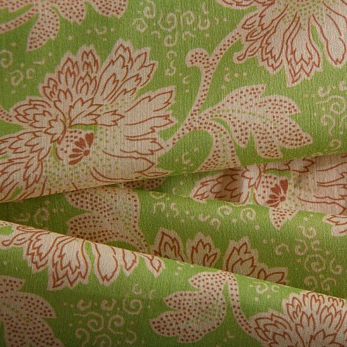 Батист 003-16631 зеленый принтованный