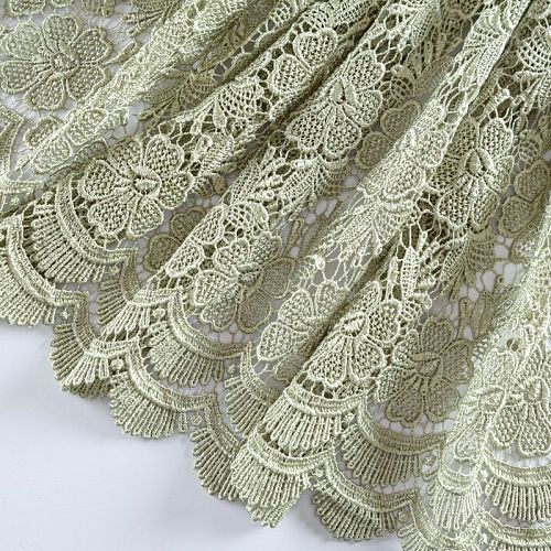 Гипюр-макраме 012-10187 фисташковый