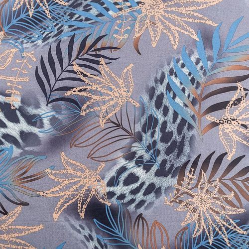 Вискоза "Лоренцо" 036-01529 серый принтованный