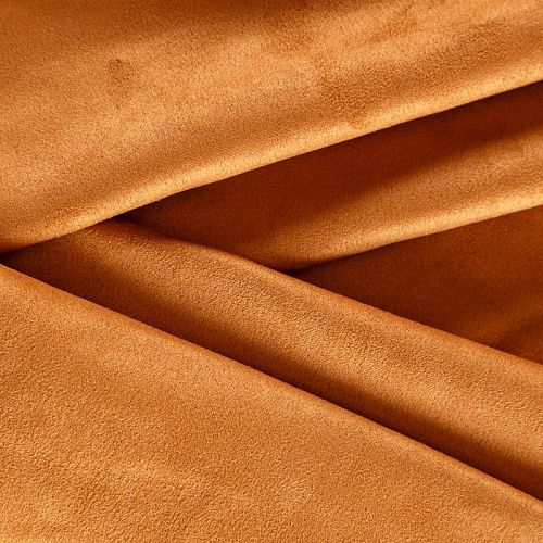 Замша искусственная 018-06135 рыжевато-коричневый однотонный