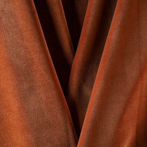Бархат К29-462 жженый апельсин однотонный