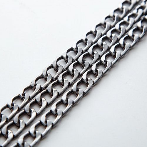 Цепь декоративная 10 мм металл 425378 темный никель 