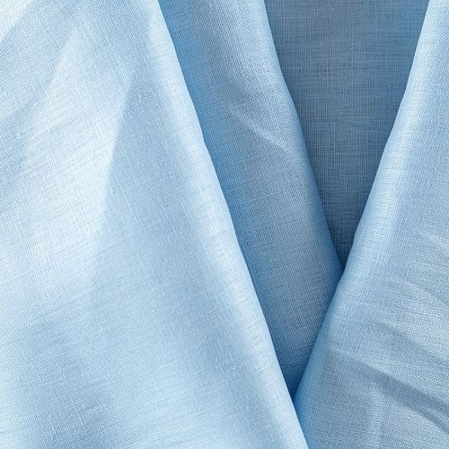 Лен натуральный 035-08906 голубой однотонный