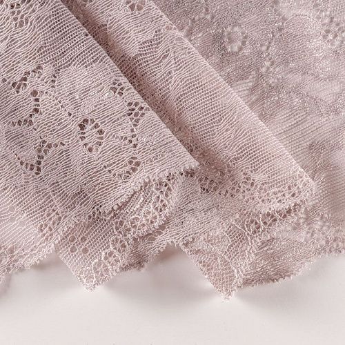 Кружево эластичное 180 мм Ф01-0001 серебристо-глициновый