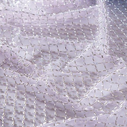 Сетка со стеклярусом 050-13576 сиреневый
