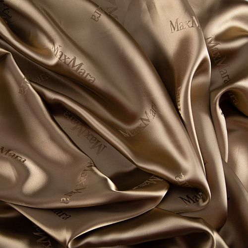 Вискоза жаккардовая Max Mara 009-20257 золотисто-коричневый