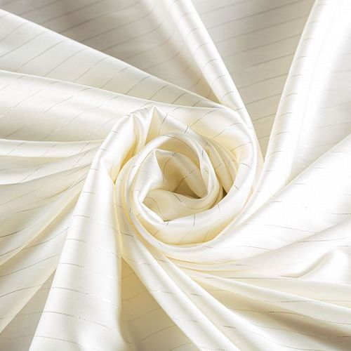 Шелк синтетический с люрексом 065-04166 молочный