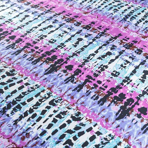 Креп К05-338 молочный принтованный