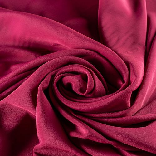 Крепдешин натуральный К36-185 сливовый однотонный