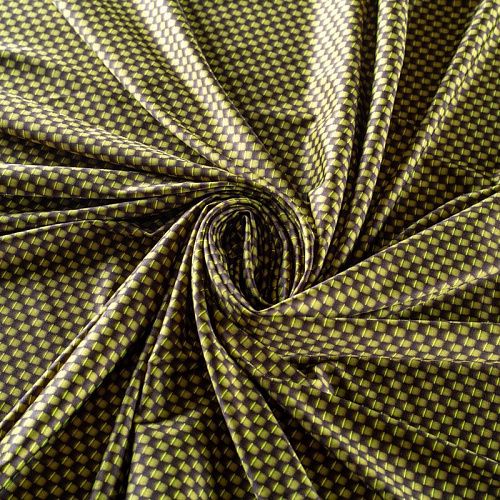 Лайкра 005-01237 салатовый принтованный