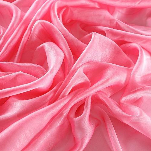Шифон с напылением 068-09759 розовый однотонный