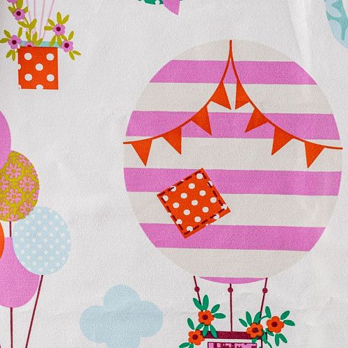 Ткань портьерная Т406-02-19 белый принтованный