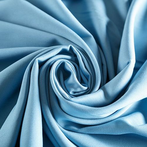 Твил-штапель 069-07009 голубой однотонный