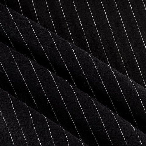 Креп-шифон натуральный К36-061 черный принтованный