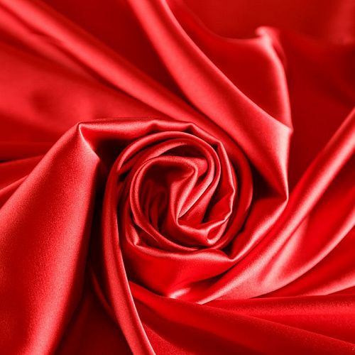 Сатин стрейч 001-07045 ярко-красный однотонный