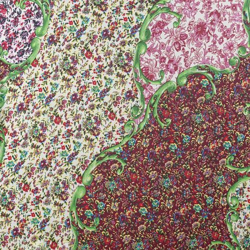 Шифон 068-08399 винный принтованный