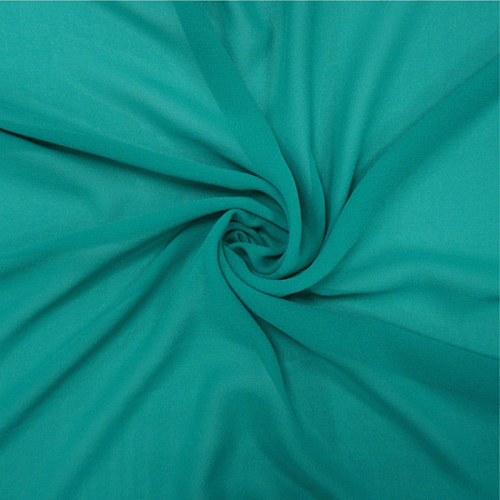 Шифон К33-596 зеленая бирюза однотонный